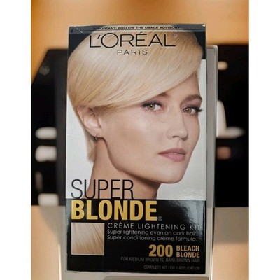 2x L'OREAL SUPER BLONDE 200 BEACH BLONDE LIGHTENING KIT HAIR DYE COLOR 2 Pack