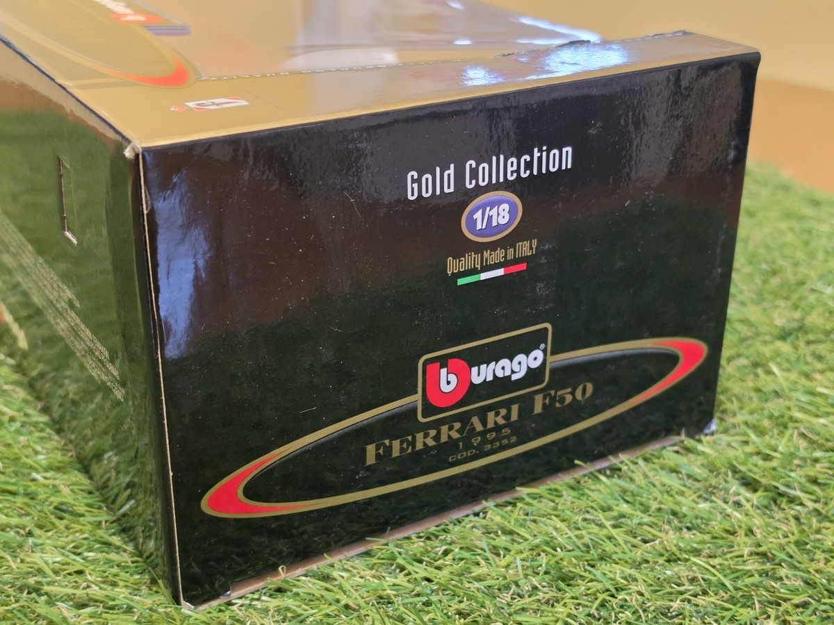 Bburago Red 1995 Ferrari F50 Gold Collection 1/18 Die Cast #3352