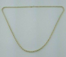 Cadena Collar Cuerda Oro 14K 3.0mm Cadena Torsal 3mm 14K