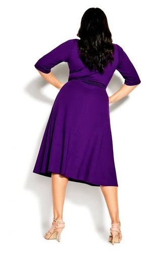 City Chic Cute Girl Elbow Sleeve Midi Dress Petunia BNWT Ladies Plus Size XS - Picture 5 of 5