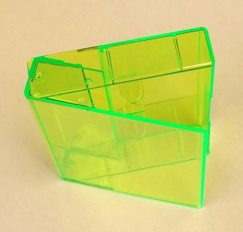 5 Cassette Tape Cases - Fluorescent Green Front + Back - Empty Plastic - Imagen 3 de 4