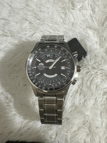 NOS Rare Orient Automatic Multi Year Calendar Black Dial EU07005B Made in Japan - Picture 16 of 20
