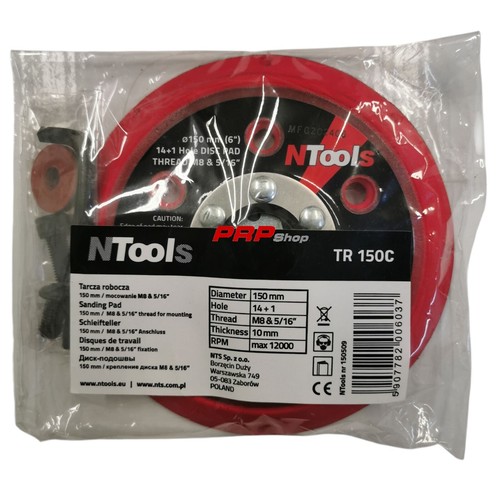 PLATORELLO Ø150 14+1 FORO ATTACCO M8 5/16" lucidatrici e levigatrici - Imagen 4 de 9