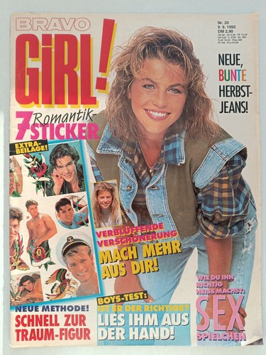 BRAVO GIRL ! Nr. 20 vom 9.9. 1992 - Boys Jeans Poster Hass aus Marzahn