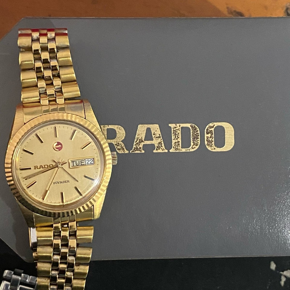 RADO ゴールド腕時計 RARE Rado Voyager President Automatic Gold Day Date Swiss