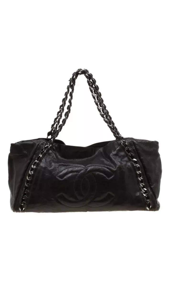 Chanel Black Leather Modern Chain Tote Chanel