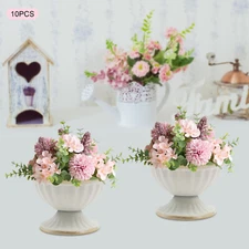 10pcs Flower Vase Wedding Arrangement Metal Vase Pots Home For Table Centerpiece