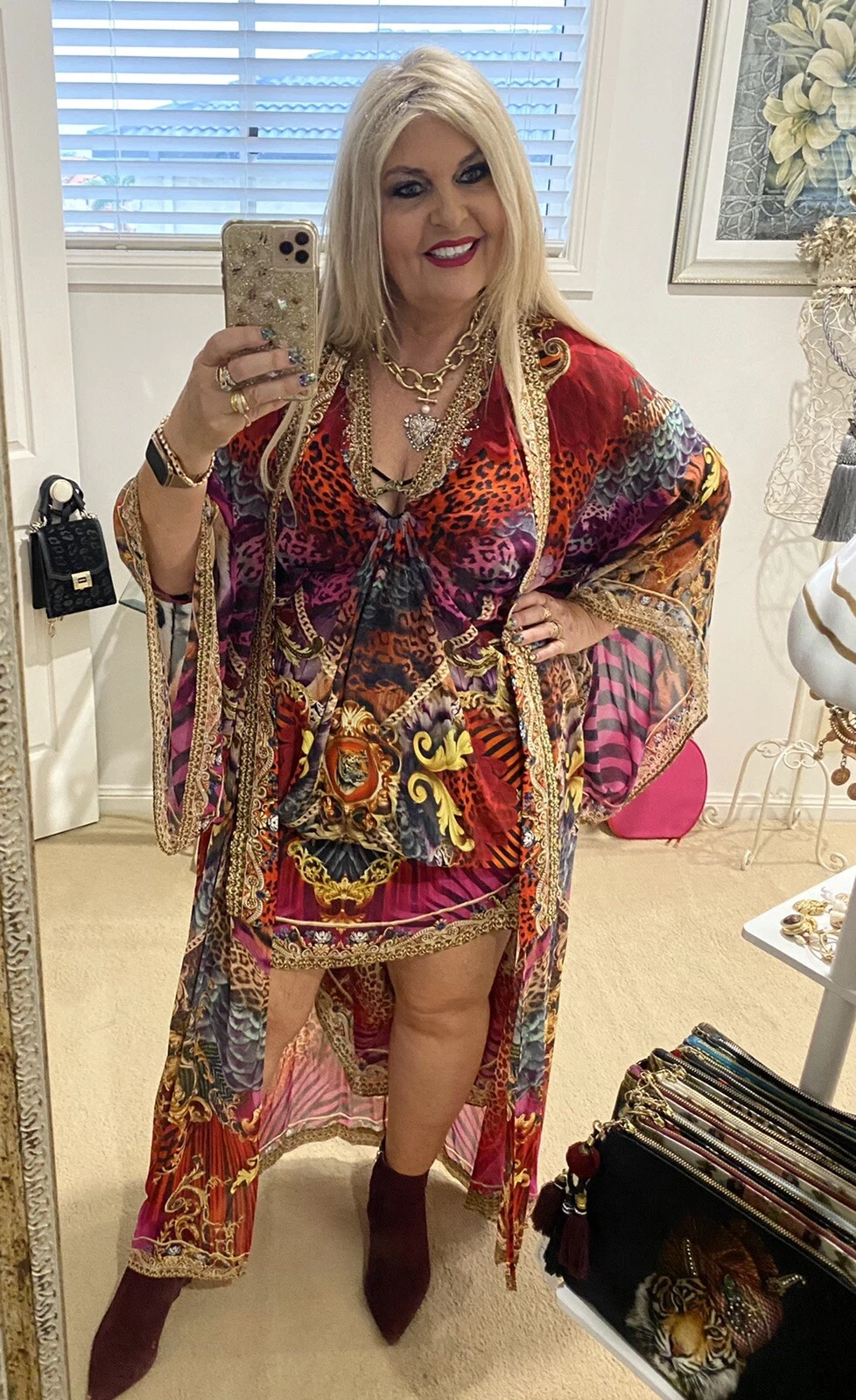 Versace — CAMILLA Slave to the Rhythm RARE Kimono Jacket Size L/XL KAFTAN CAPE Versace
