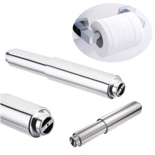 2 Stück Toilettenpapierhalter-Ersatzstangen – Federbelastet, Kunststoff, Silber, Ca. 10–15 Cm