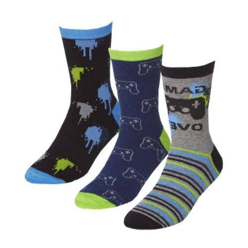 Boys Novelty Crew Socks Kids Soft Cotton Rich Football Game On Novelty Designed - Picture 8 of 13