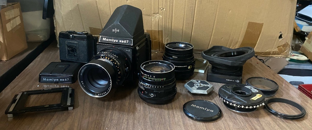 Vintage MAMIYA RB67 Pro S Medium Format Film Camera with Lenses