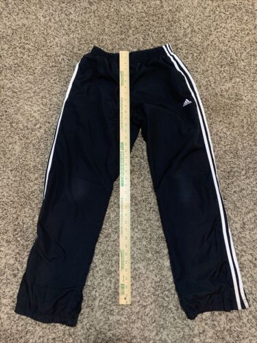 Adidas Men Navy Mesh Lined Side Zip Track Pants Sz Large