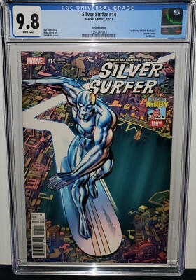 SILVER SURFER #14 CGC 9.8 KIRBY 100TH B-DAY VARIANT! LAST ISSUE