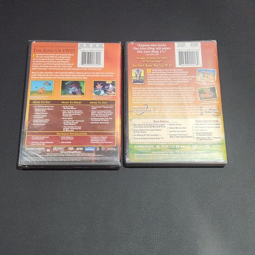 The Lion King 2-Disc Platinum Edition & The Lion King 1 1/2 DVDs New Sealed - Picture 3 of 4
