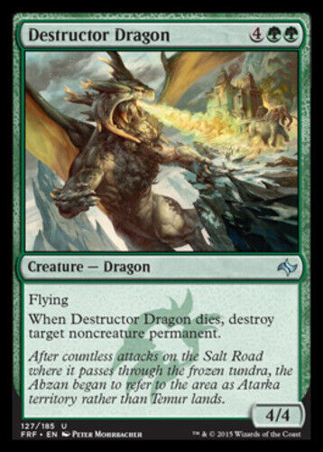 Destructor Dragon 1x FOIL FRF MTG Fate Reforged Uncommon MINT green Destructor Dragon 1x FOIL FRF MTG Fate Reforged Uncommon MINT green