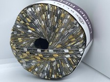 Berlini Ladder Ribbon Yarn 66 Gold Rush - Golds, White 50gr 142yd