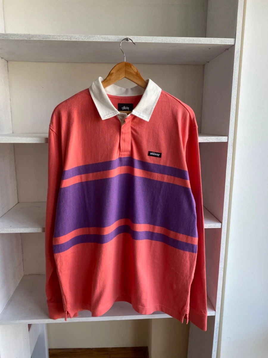 VTG Stussy Rugby Long Sleeve Sweatshirt eBay