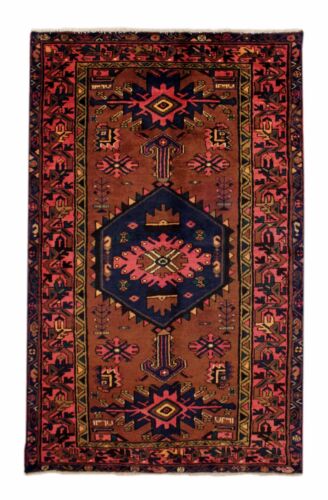 Carpet Hamadan handknotted Persian carpet oriental carpet rug 209x122 cm-