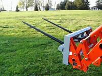 Skid Steer Double Bale Spear Attachment 2 X 49 Prong Hay Bale Handler Cat-m Skid Steer Double Bale Spear Attachment 2 X 49 Prong Hay Bale Handler Cat-m