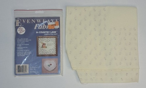Regency Mills Evenweave Fabric Country Lane Colonial Pink Heart 14ct Aida 16x16