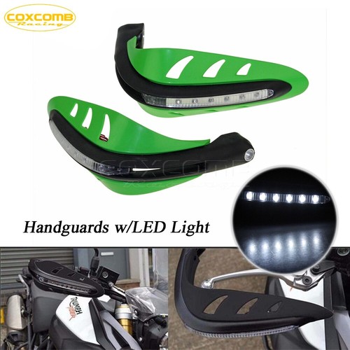 Hand Guards Protector w/ LED Turn Signal For Kawasaki KFX450R Ninja 250R EX250 - Foto 1 di 9