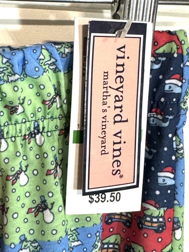VINEYARD VINES HOLIDAY CHRISTMAS PATCHWORK LOUNGE PANTS Large 16 Kids NWT - Picture 3 of 13