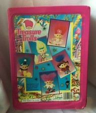 Treasure Trolls carrying case, pink, 1992 by Ace Novelty