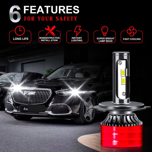 Bright H4 CSP LED Headlight Bulb for Yamaha RS Vector GT & 40th Anniv 2008-2018 - Picture 7 of 16