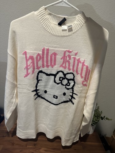 H&M Hello Kitty cremefarbener Jacquardstrickpullover - Bild 3 von 6