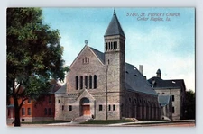 Postcard Iowa Cedar Rapids IA St Patrick Church 1910s Unposted Divided Back