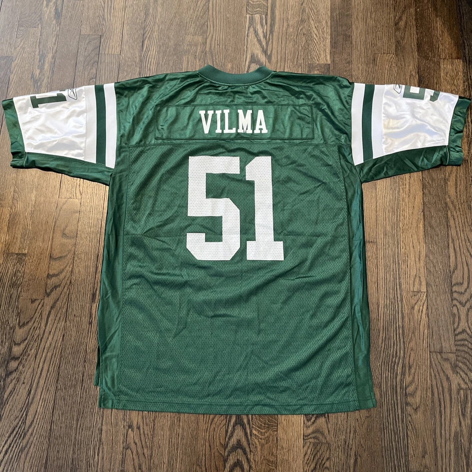 New York Jets Vilma jersey XL mens green reebok - Image 2 of 4