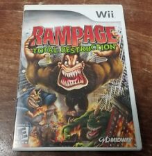 Wii Rampage Total Destruction (Wii, 2006 by Midway) RARE Complete Game + Manual