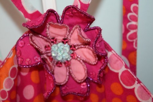 Gymboree Size 7 SPRING SPARKLE PAISLEY Dot Floral Sparkle Halter Lined Dress - Picture 3 of 4