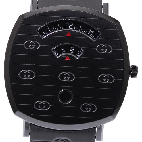 GUCCI Grip watch Date black Dial Quartz 