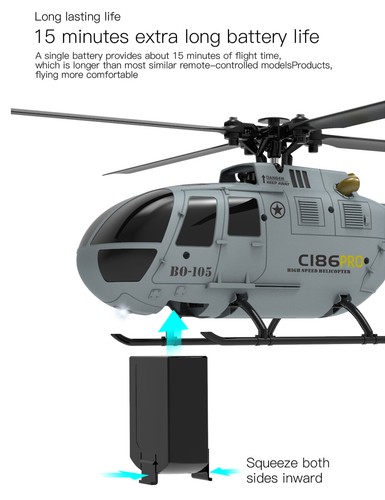 RC ERA BO-105 4CH Aircraft 1/48 Optical Flow Positioning RC RTF Helicopter Toys - Imagen 12 de 22