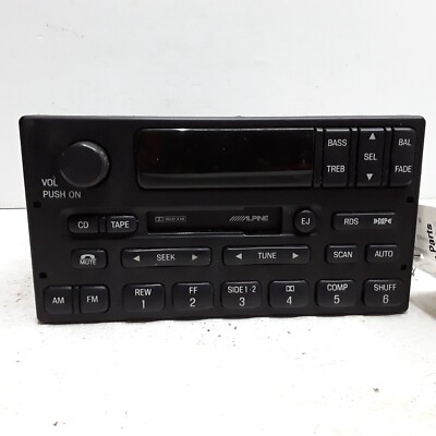 00 01 02 Lincoln Navigator AM FM cassette Alpine radio with CD control OEM