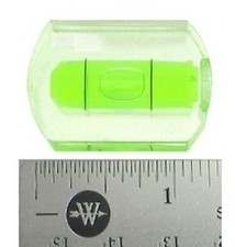 One Unbreakable 25mm x 8mm Vial Clear Acrylic Block Spirit Bubble Level NEW