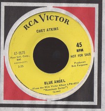 CHET ATKINS Huntin Boots / Blue Angel 45 RECORD YELLOW LABEL PROMO VG+