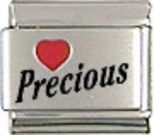 PRECIOUS ITALIAN CHARM BRACELET LINK 9MM STAINLESS STEEL