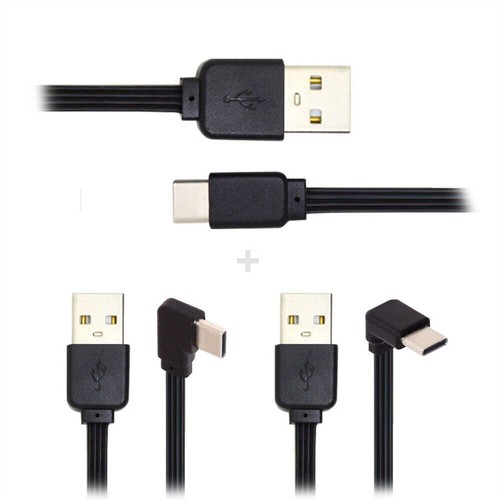 3pcs/lot 13cm USB 2.0 Type-A Male to USB-C Type-C Male Angled Data FPC Cable - Picture 1 of 6