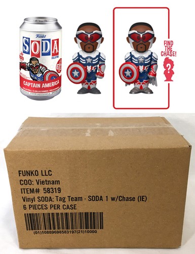 Funko Vinyl SODA CAN Figure Falcon CAPTAIN AMERICA Case of 6 w/Chase IE VERSION