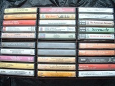 Vintage-Lot Of 30 Cassette Tapes-Interesting Mix of Classical  Easy Listening