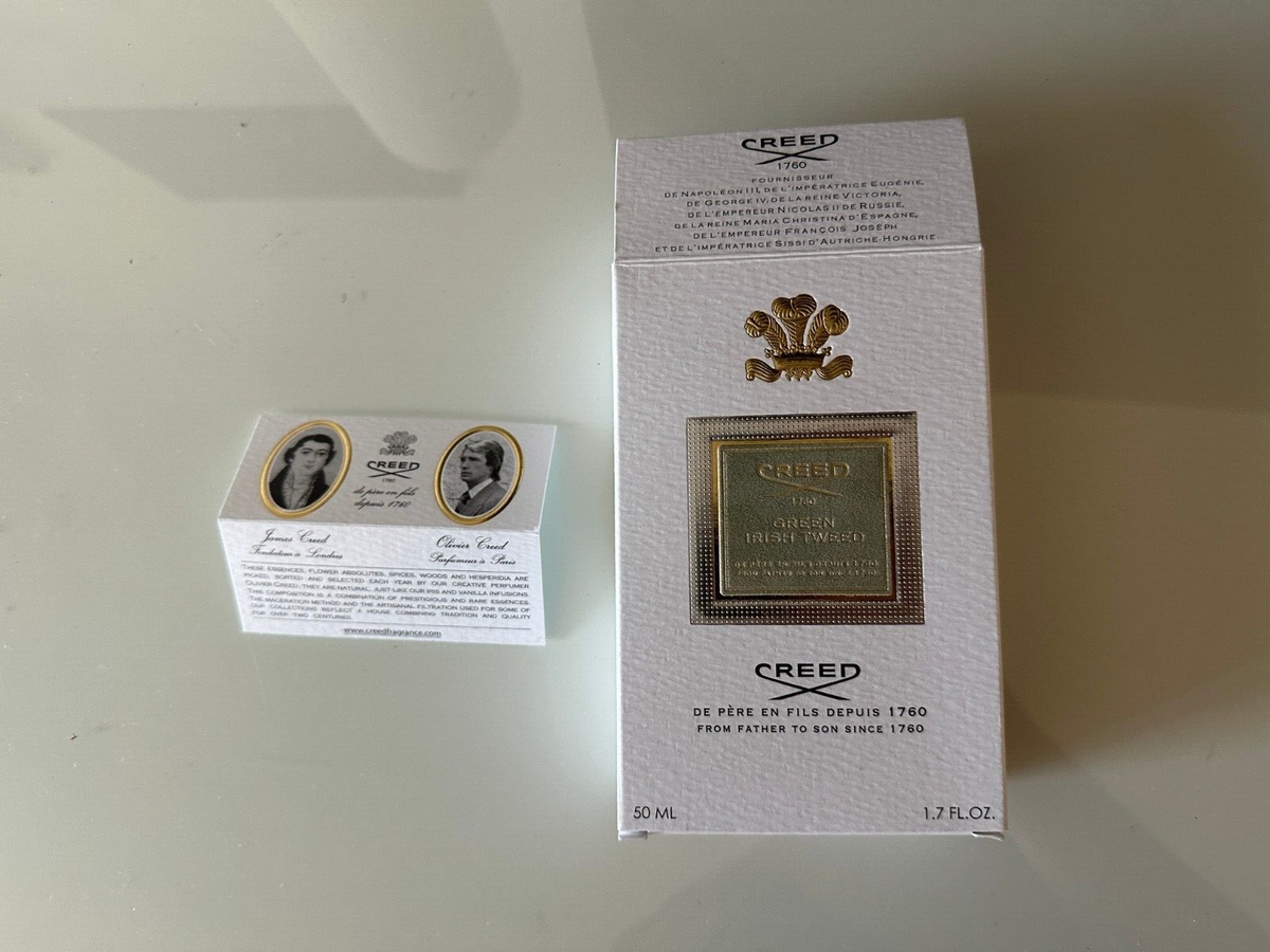 AUTHENTIC Creed Green Irish Tweed cologne 1.7oz EMPTY BOX ONLY Eau
