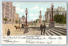 Melbourne Victoria Australia Postcard Spring Street 1904 Posted Antique