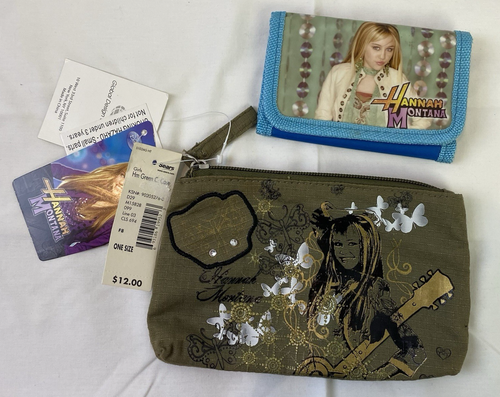 Hannah Montana LOTDisney Green Zip Pouch (Sears) Trifold Wallet, Music Pen, MORE - Picture 2 of 18
