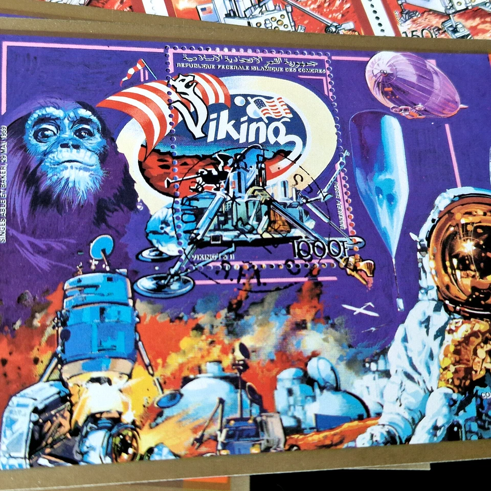 Comoros 1992 - Space USSR USA - CTO - 175 Stamps 25 Full Sets incl. 25 Blocks - Image 3 of 4