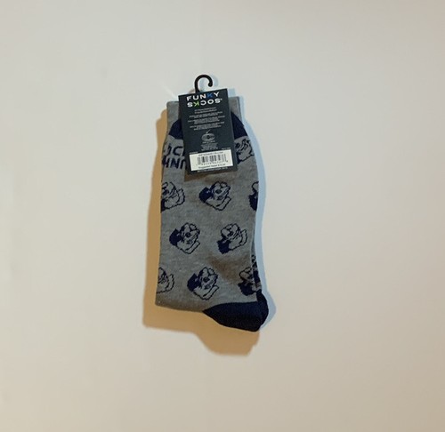 Funky Socks Mens Dogs Bulldogs Crew Shoe Size 6-12 Grey Blue Centric PSFS-3031 - Imagen 4 de 5