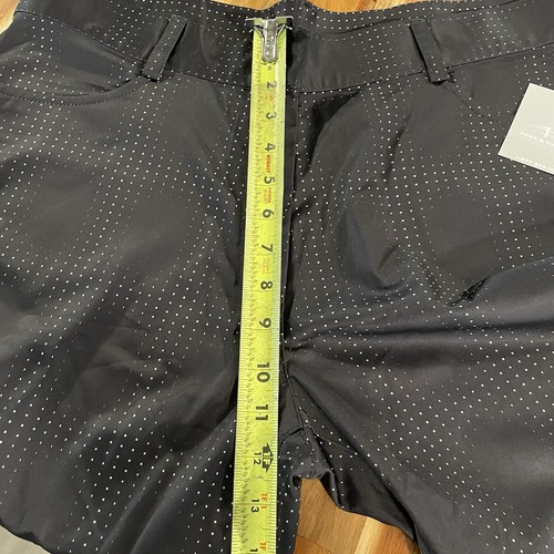 Page & Tuttle Damenshorts Größe 14 schwarz geometrisches Muster Golf Pickleball aktiv 10” - Bild 9 von 9