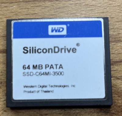 WD Silicon Drive SSD-C64MI-3500 Memory Card 64MB PATA NOS