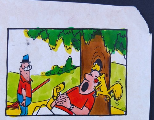 Strange World Of Mr. Mum Gardening 1961 Hand Painted Irving Phillips Comic Strip - Picture 3 of 10